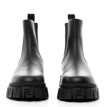Fendi Calfskin Rubber Fendi Force Chelsea Boots 36.5 Black 2 of 11