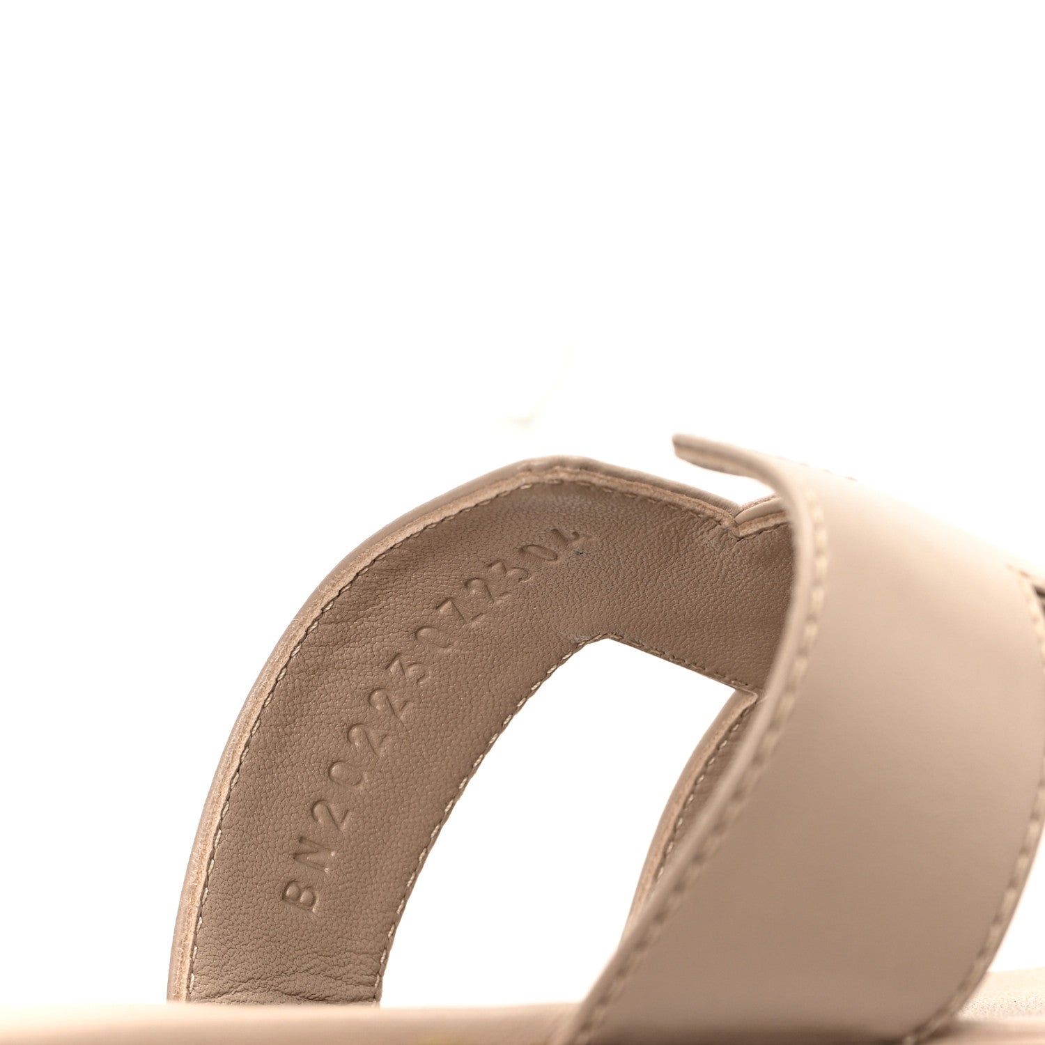 Hermes Box Calfskin Oran Sandals 41 Beige Mastic 8 of 9