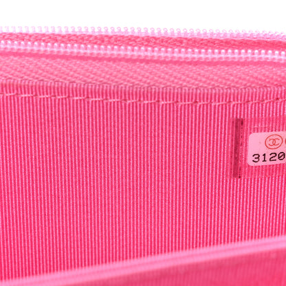 Chanel Lambskin Quilted Mini Wallet On Chain WOC Pink 12 of 21