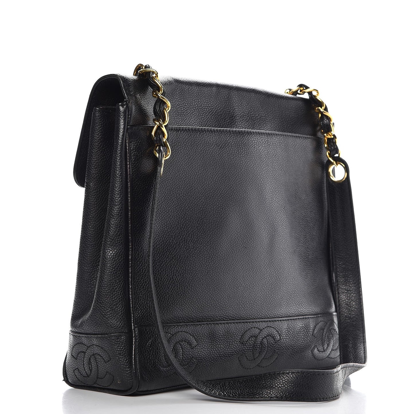 Caviar CC Shoulder Bag Black