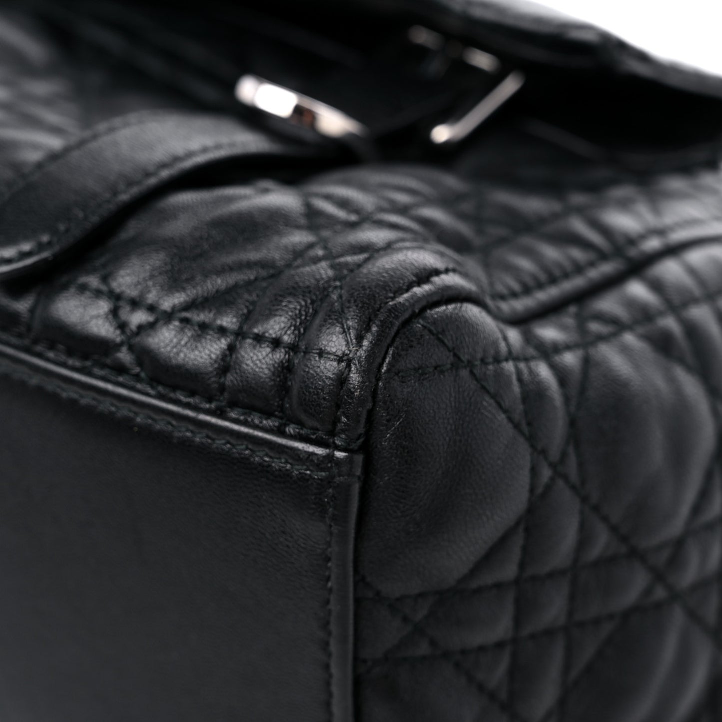Lambskin Cannage Large Stardust Backpack Black