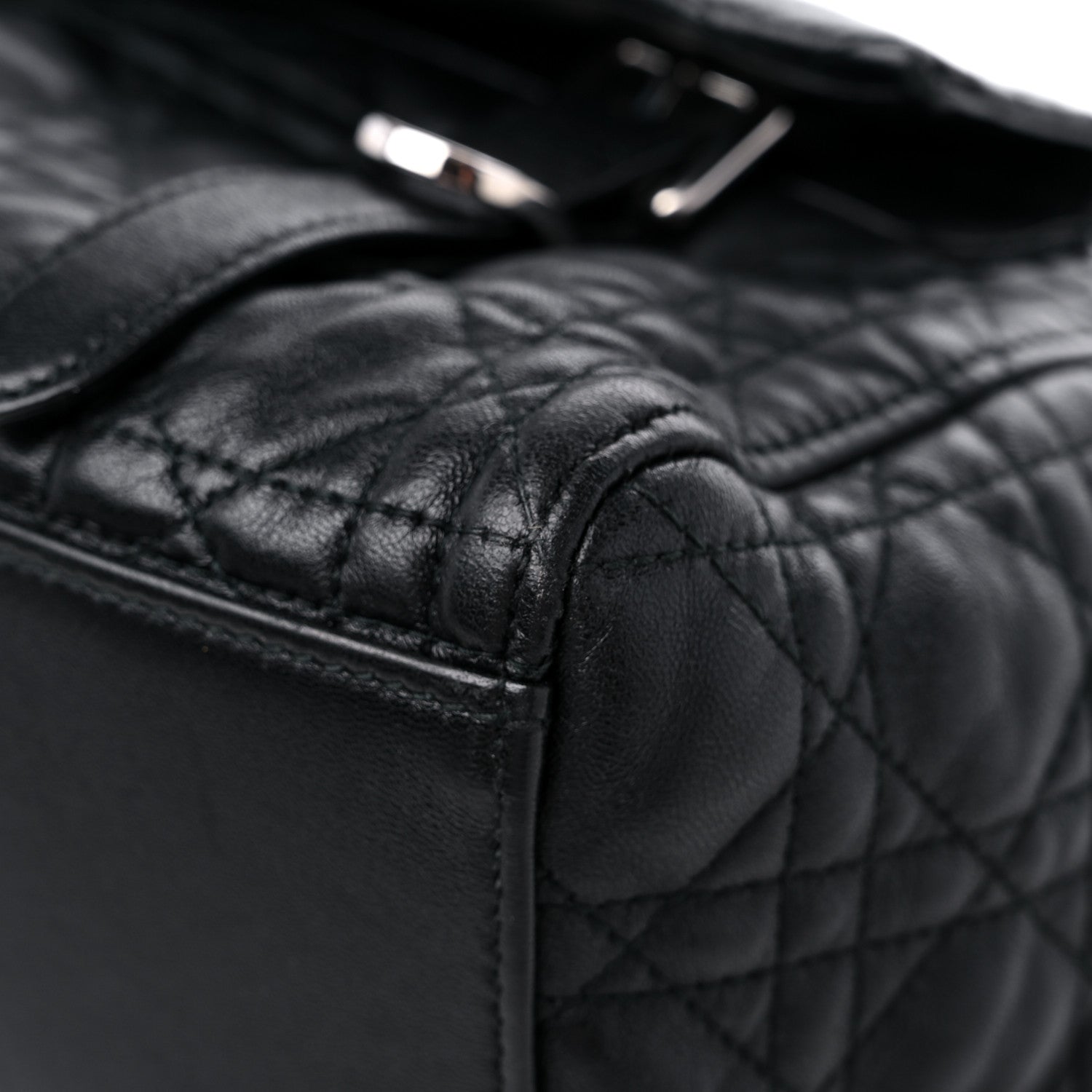 Christian Dior Lambskin Cannage Large Stardust Backpack Black 8 of 12