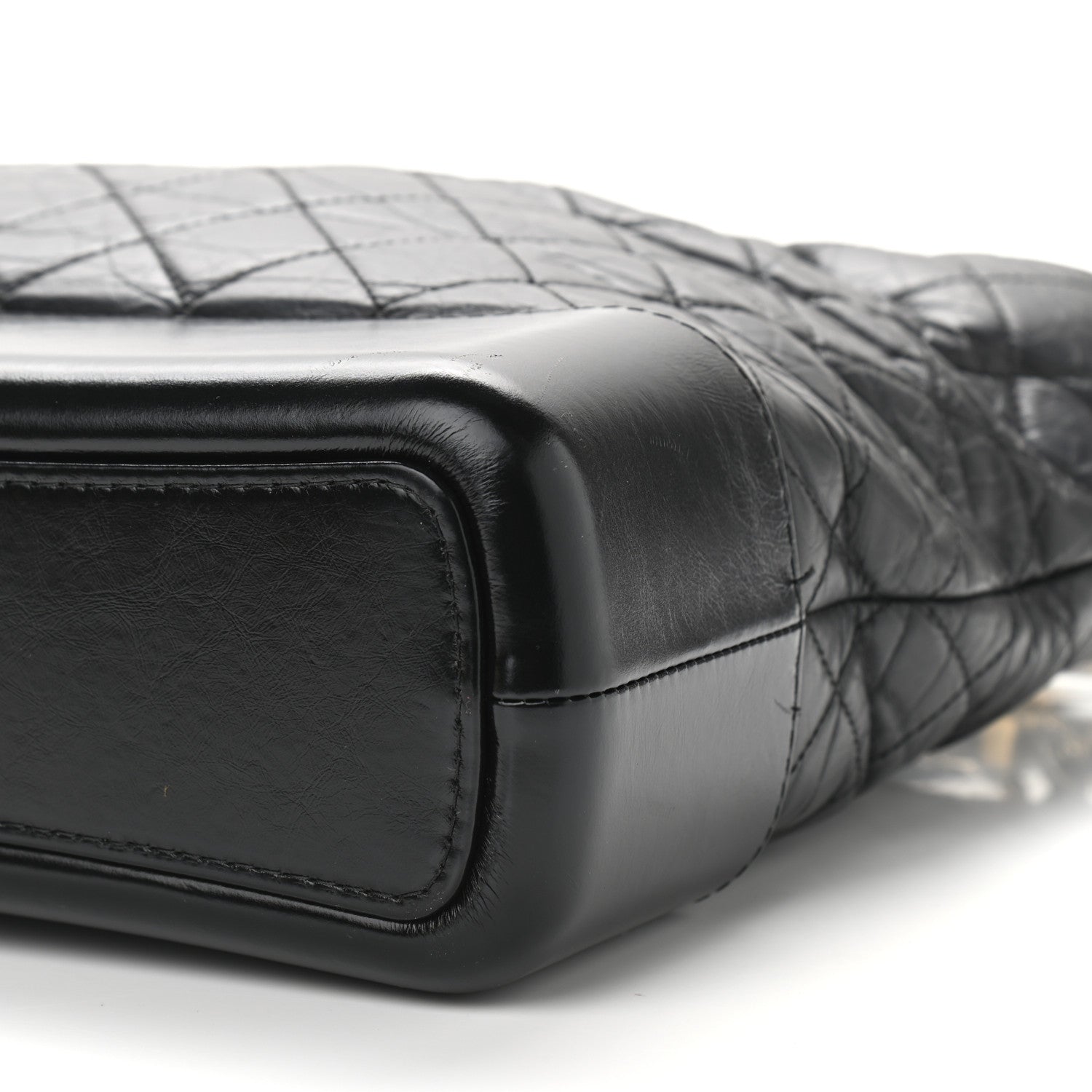 Chanel Aged Calfskin Quilted Large Gabrielle Hobo Black 9 of 13