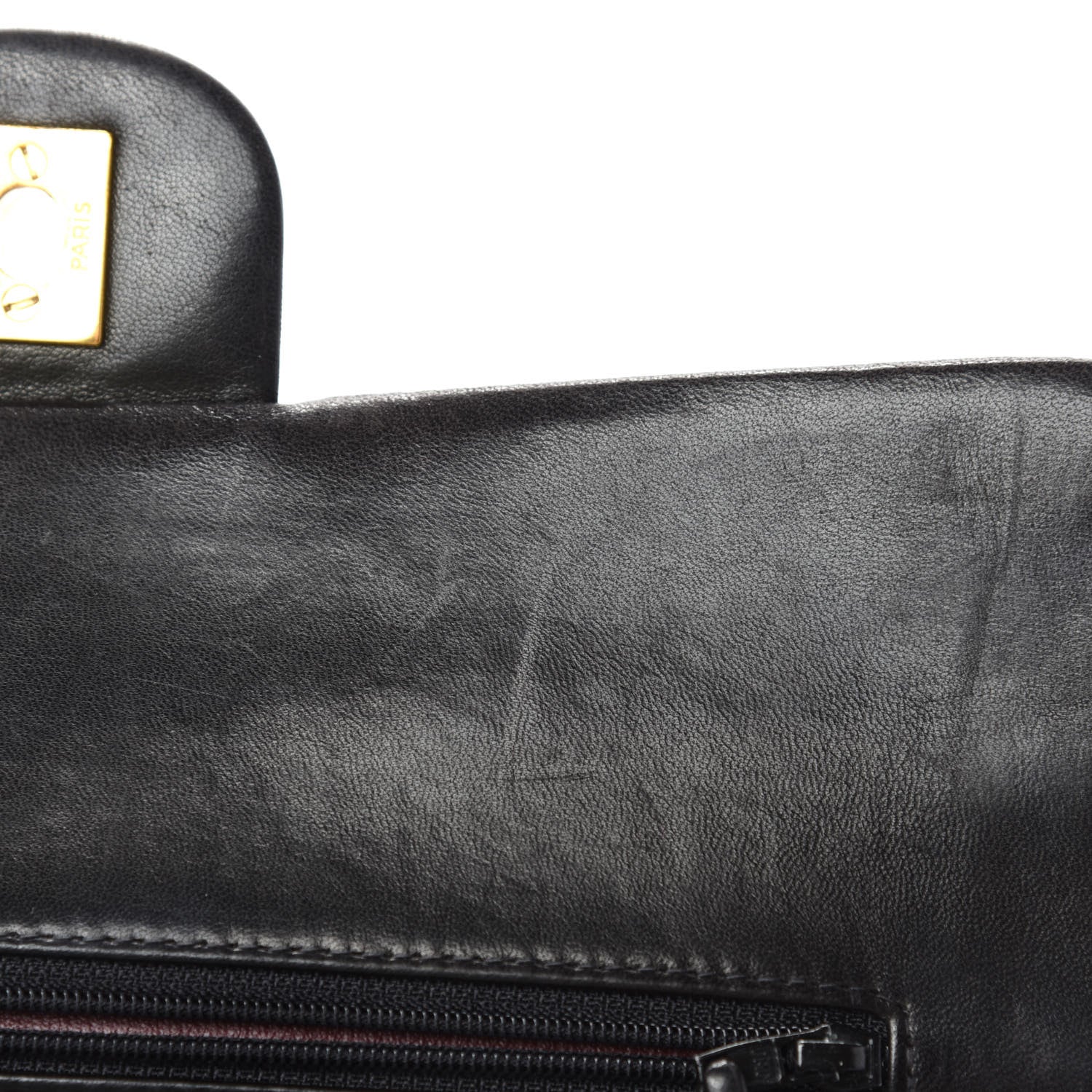 Chanel Lambskin Quilted Medium Double Flap Black 9 of 15