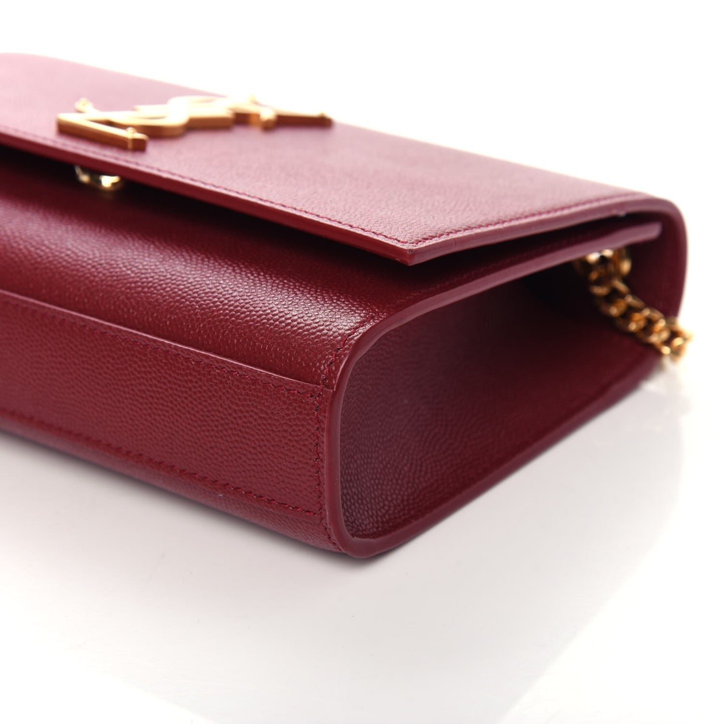 Grain De Poudre Small Monogram Kate Satchel Rouge Eros