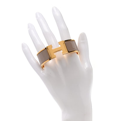 Hermes Enamel Wide Clic Clac H Bracelet PM Marron Glace 2 of 5