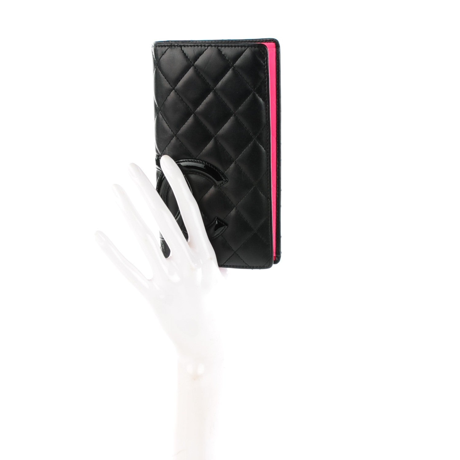 Chanel Calfskin Quilted Cambon Yen Wallet Black 3 of 10