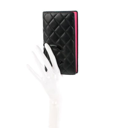 Chanel Calfskin Quilted Cambon Yen Wallet Black 3 of 10