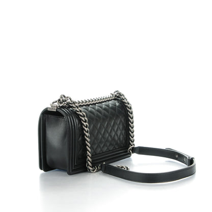 Chanel Lambskin Quilted Medium Boy Flap Black 3 of 8