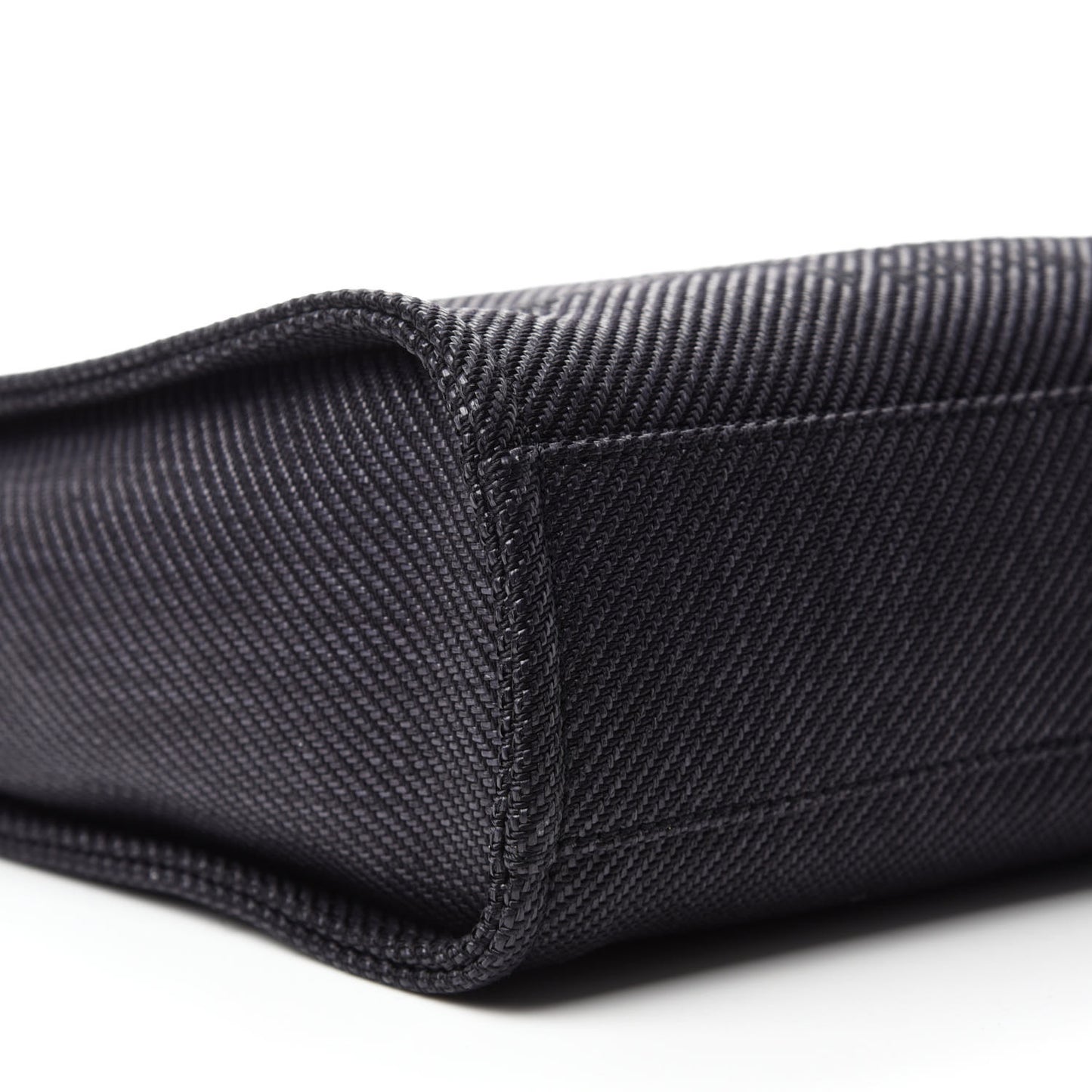 Mixed Fibers Calfskin Mini Deauville Tote Black