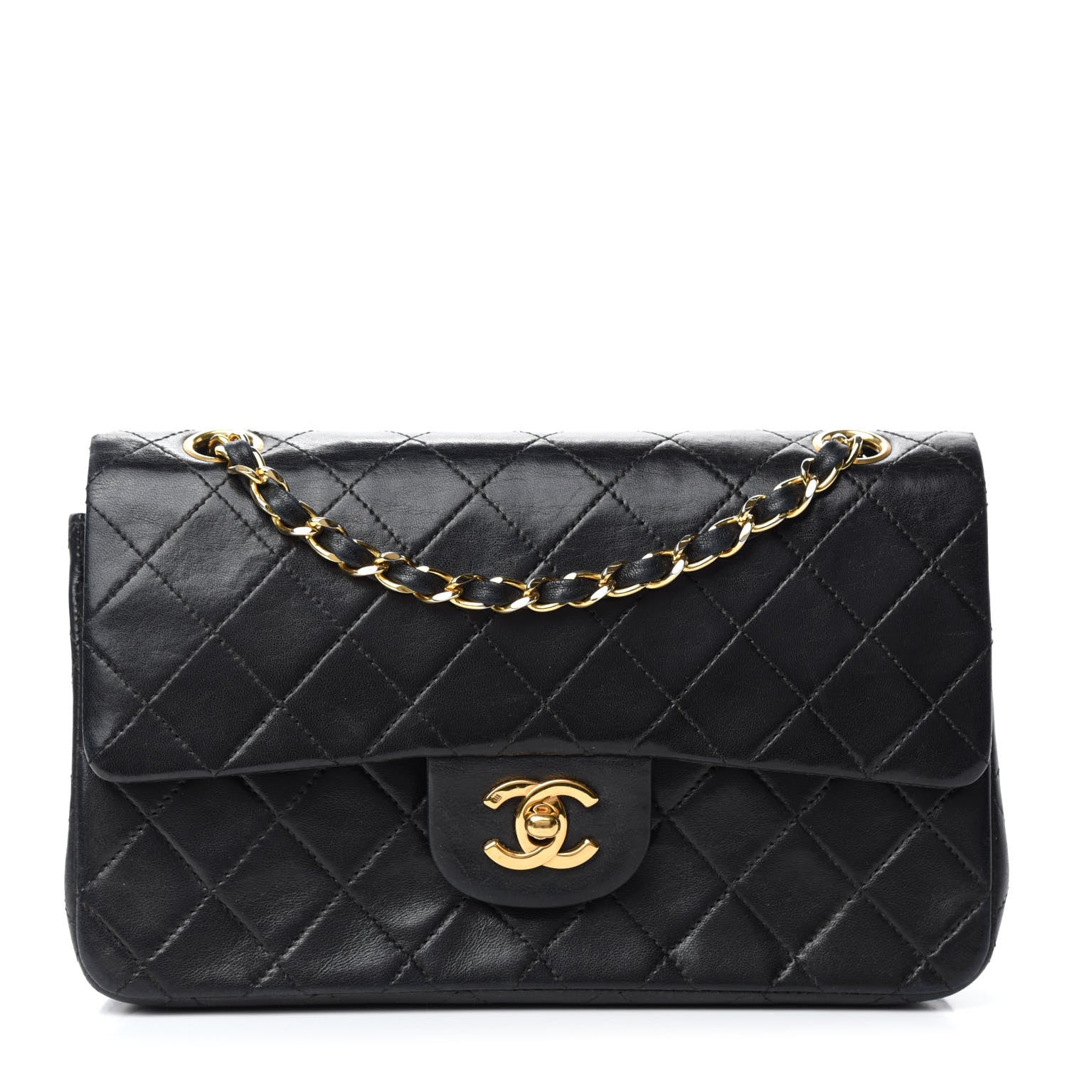 Chanel Lambskin Quilted Small Double Flap Black 1 of 18