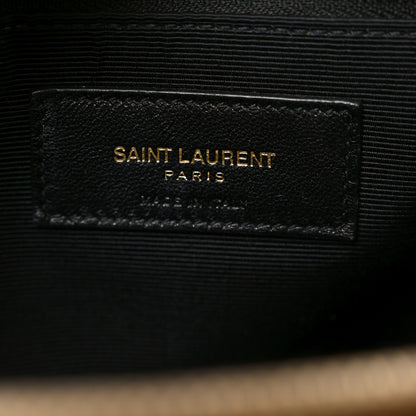 Saint Laurent Grain De Poudre Matelasse Chevron Monogram Shopping Bag Nude Powder 6 of 10