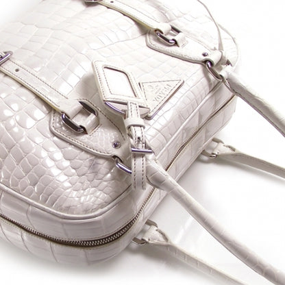 Prada Crocodile Frame Bowler White 6 of 13
