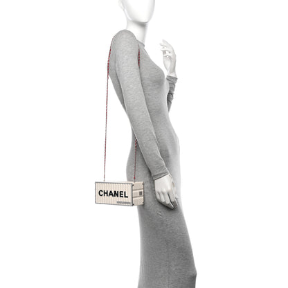 Chanel Resin Enamel CC Shopping Container Minaudiere Clutch  Black White Red 2 of 10