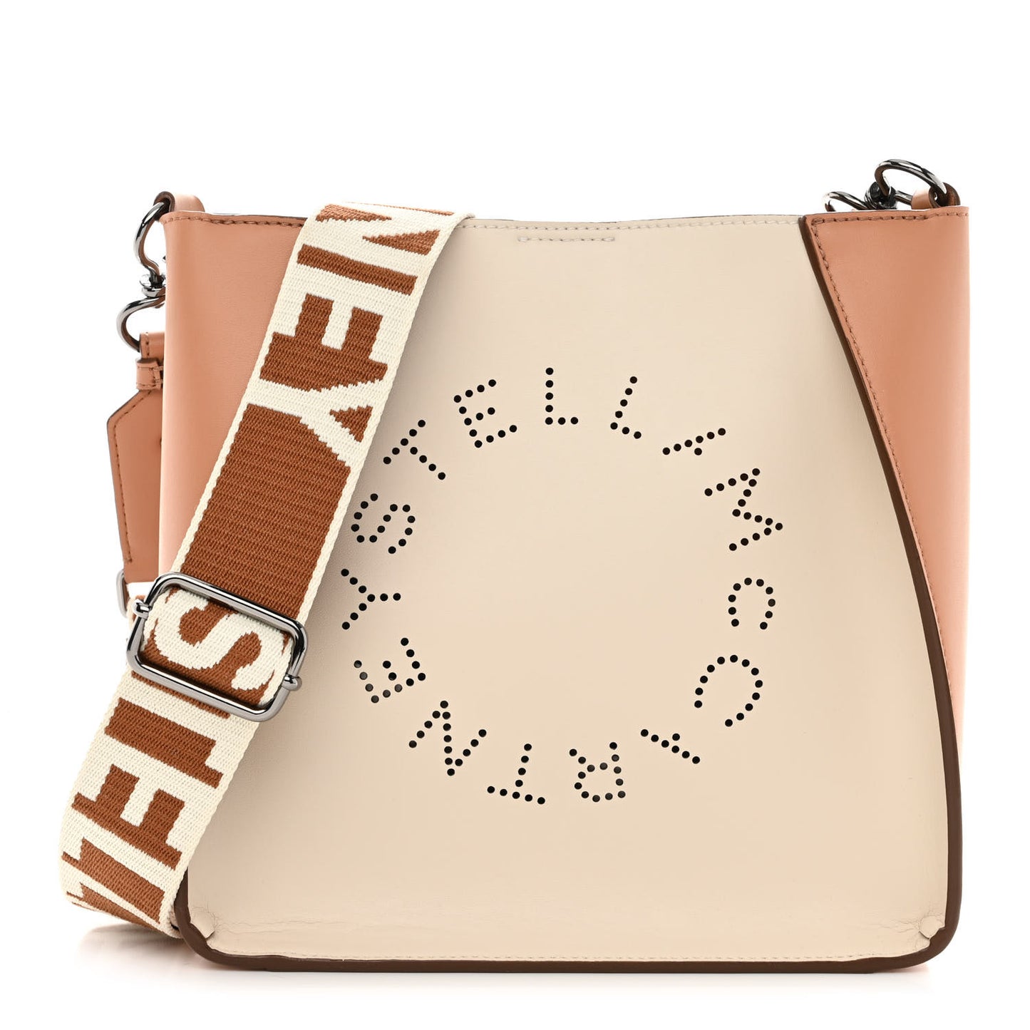 Eco Alter Nappa Perforated Logo Mini Crossbody Beige