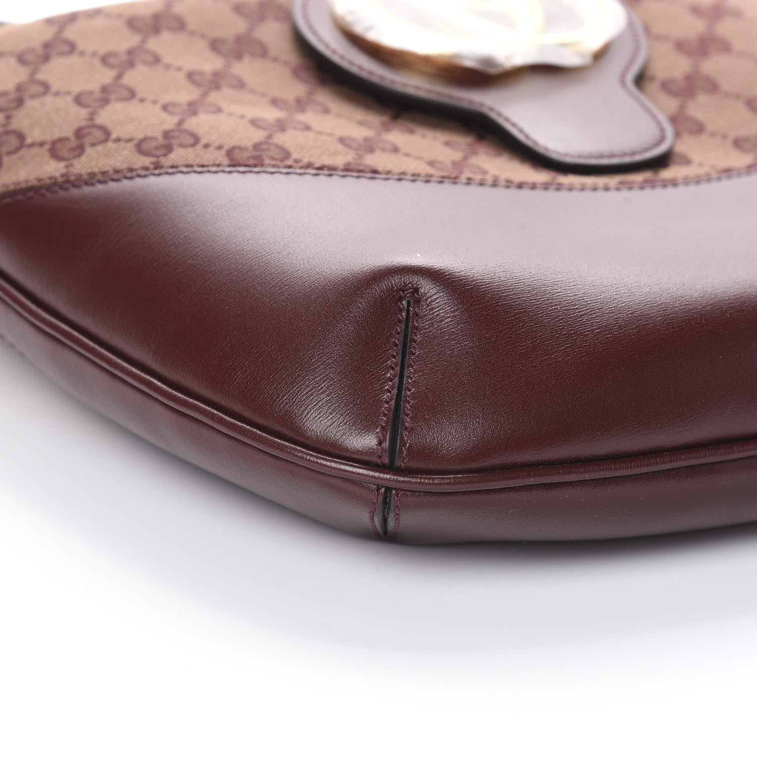 Gucci GG Monogram Calfskin Medium Arli Shoulder Bag Sahara Rubino Chardonnay 8 of 9