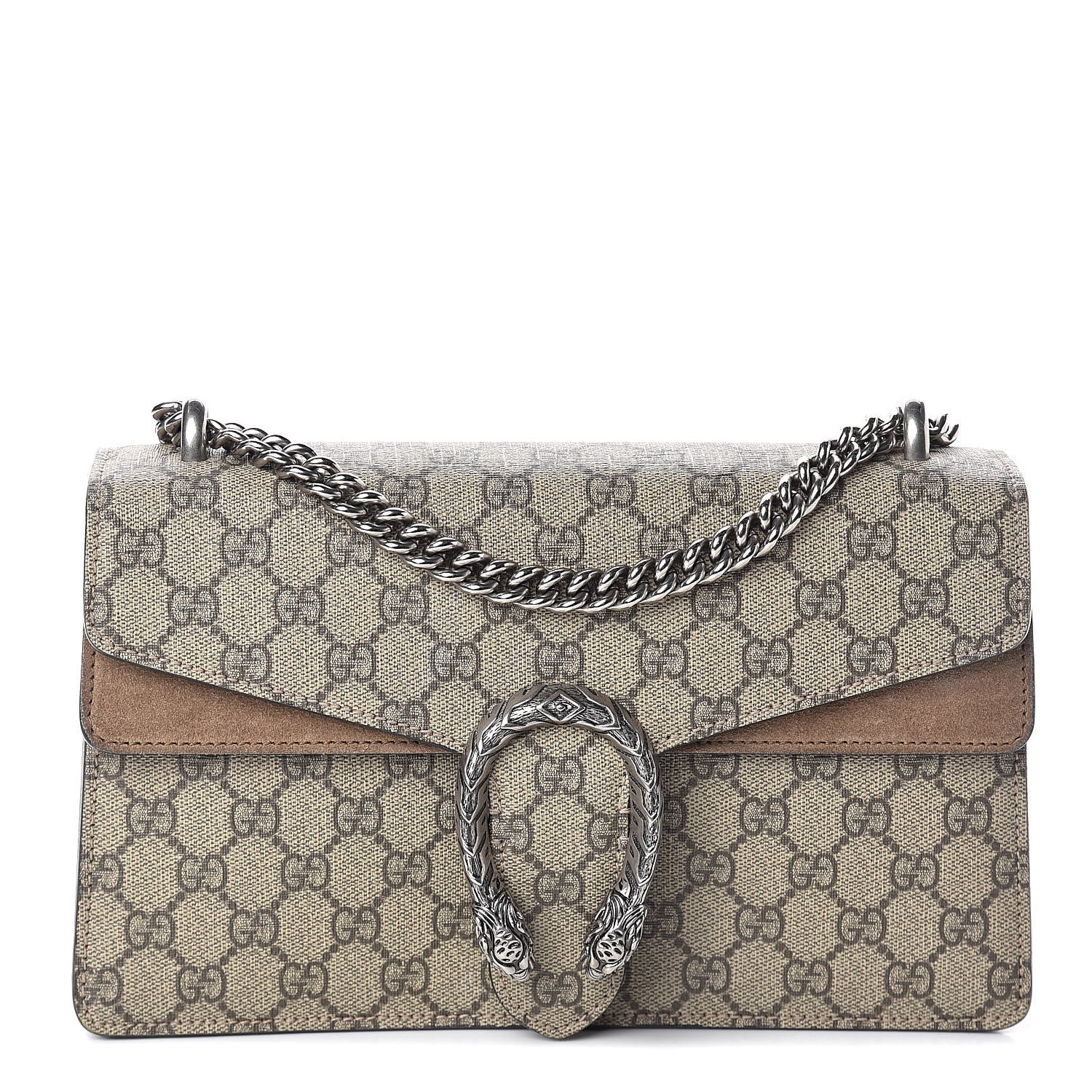 Gucci GG Supreme Monogram Small Dionysus Shoulder Bag Taupe 1 of 11
