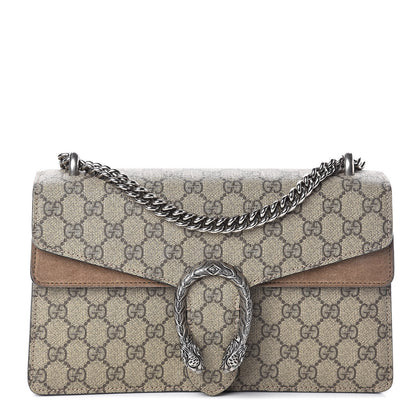 Gucci GG Supreme Monogram Small Dionysus Shoulder Bag Taupe 1 of 11