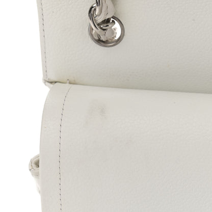 Chanel Caviar Quilted Jumbo Double Flap White 12 of 15