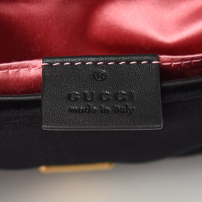 Gucci Velvet Matelasse Mini GG Marmont Shoulder Bag Black 7 of 10