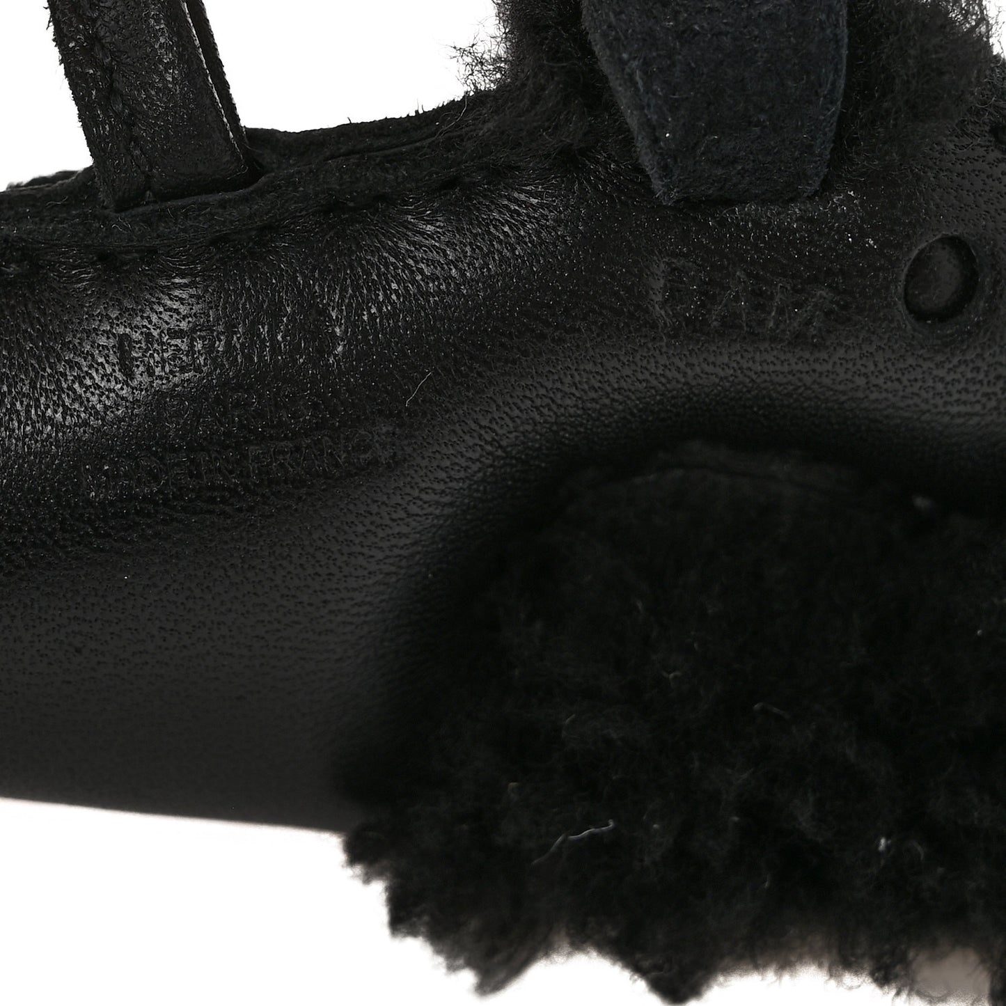 Milo Lambskin Shearling Budy Punk Charm  Black