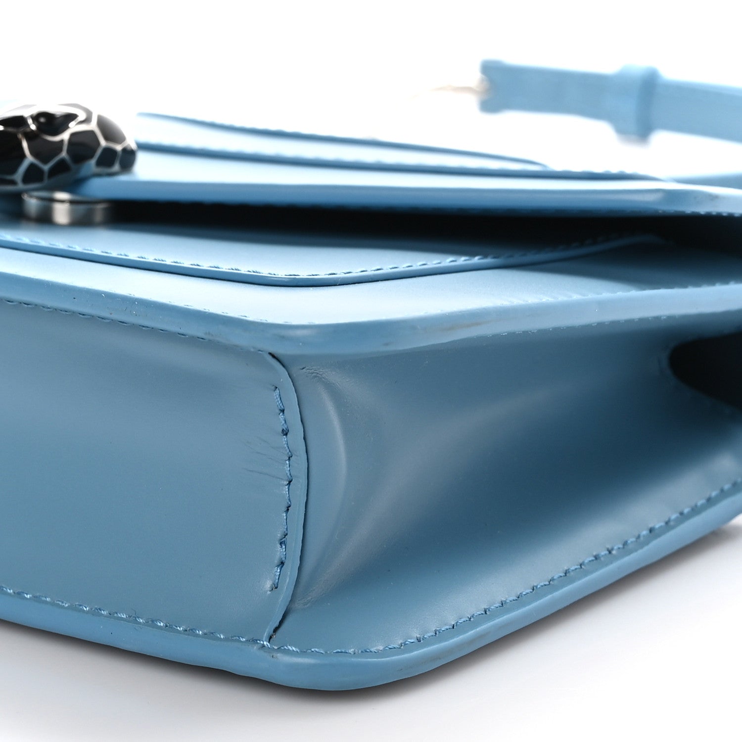 Bulgari Calfskin Serpenti Forever Crossbody Bag Blue 9 of 9