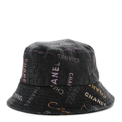 Chanel Denim Mood Cloche Bucket Hat M Black 1 of 8