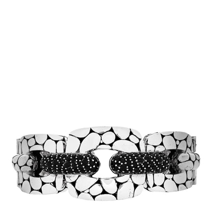 John Hardy Sterling Silver Black Sapphire Kali Lava Link Hinge Bracelet 1 of 3