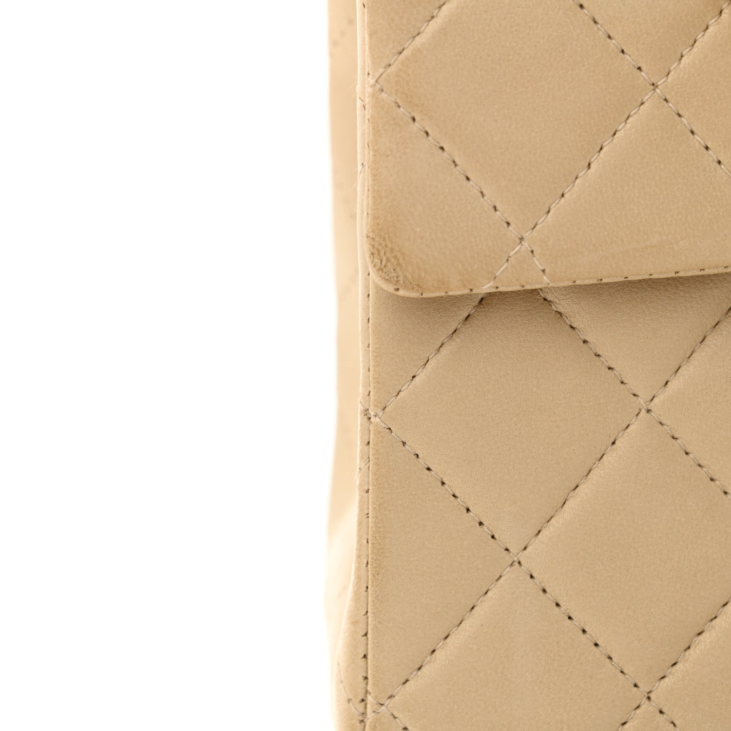 Chanel Lambskin Quilted Mini Square Flap Beige 14 of 15