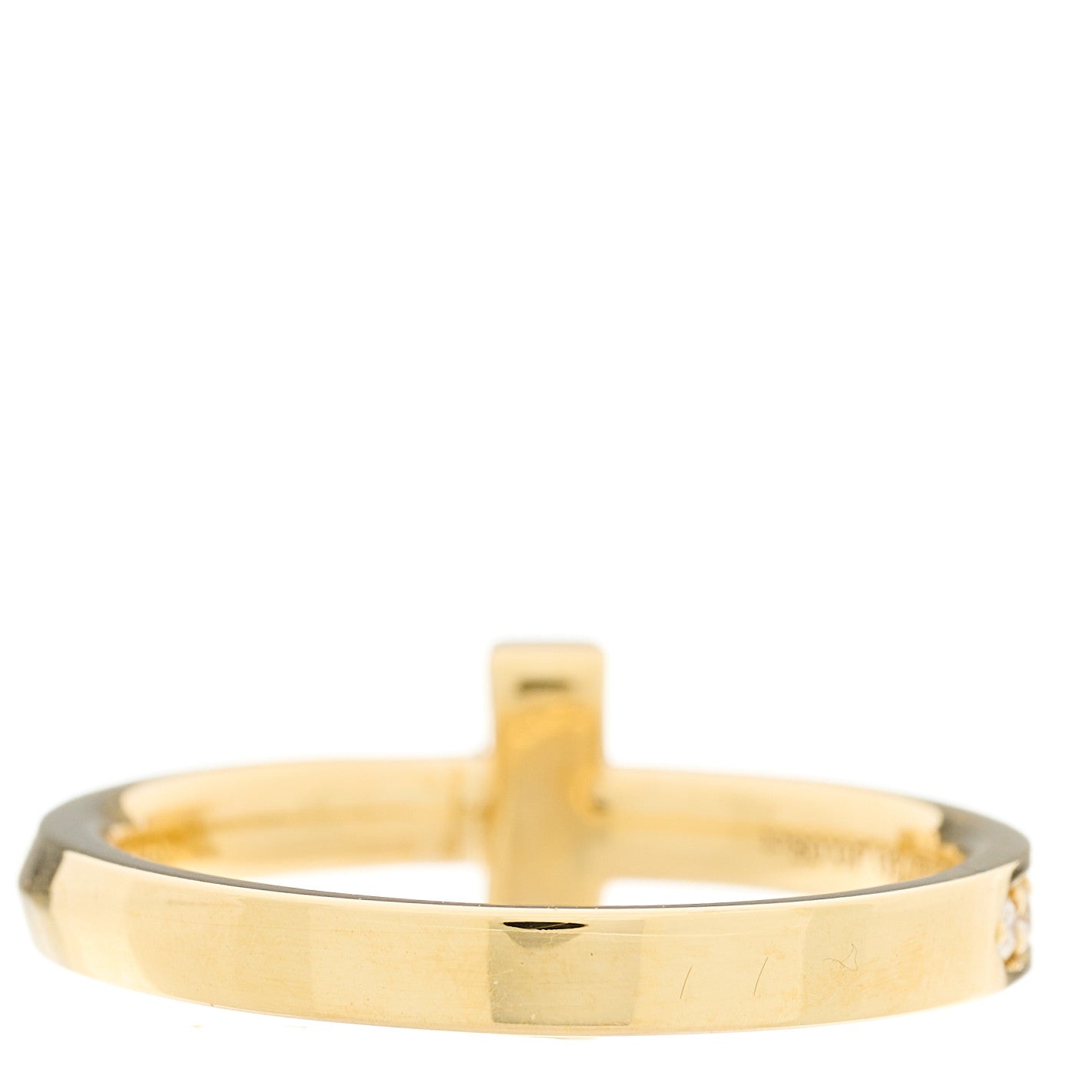 Tiffany 18K Yellow Gold Diamond 2.5mm T T1 Ring 52 6 3 of 5