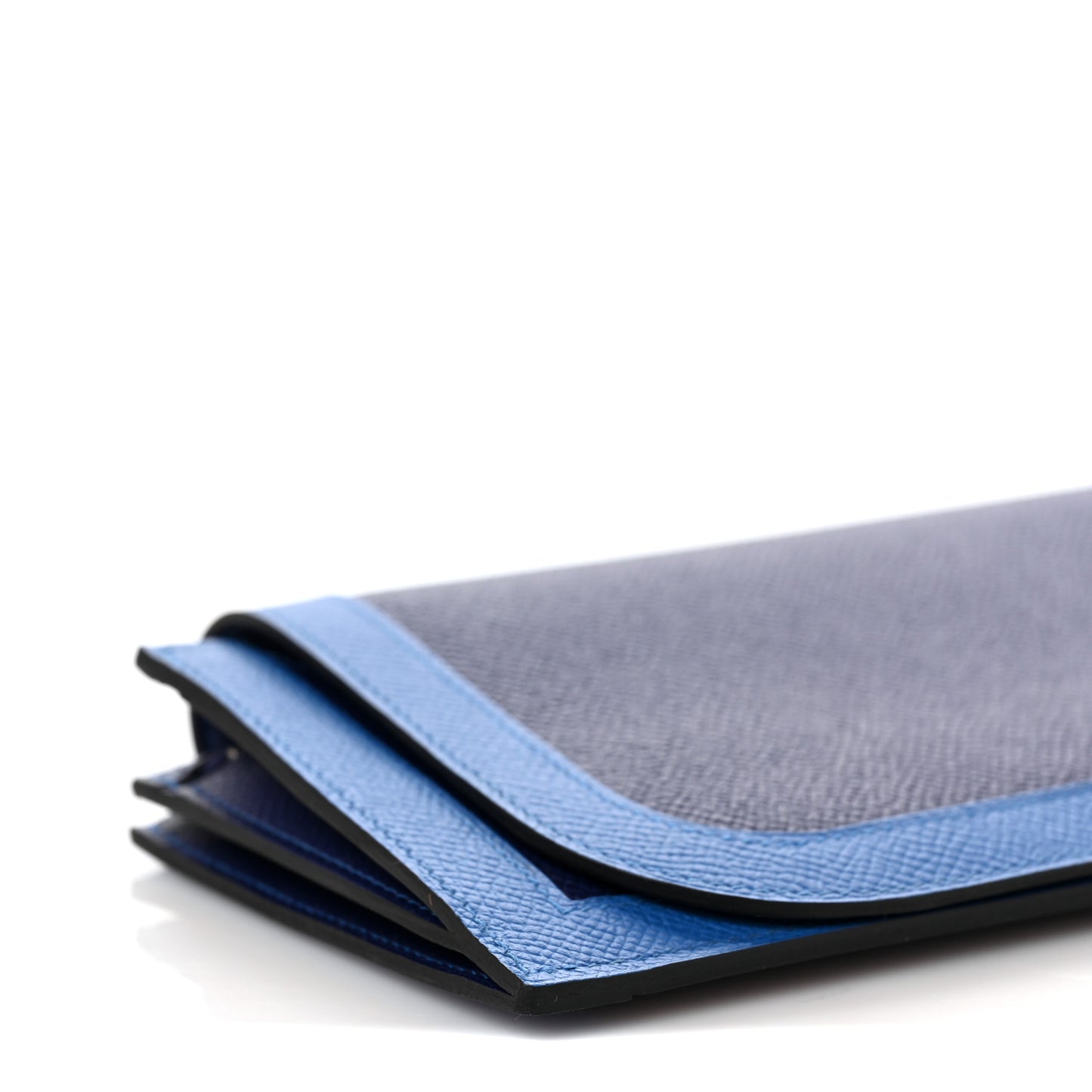 Epsom Camail Long Wallet Bleu Encre Bleu Zellige Jaune Ambre