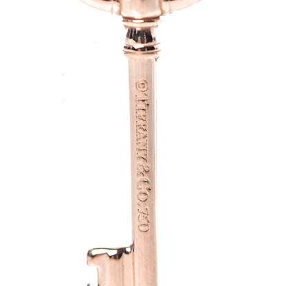 Tiffany 18K Rose Gold Small Oval Key Pendant 3 of 3