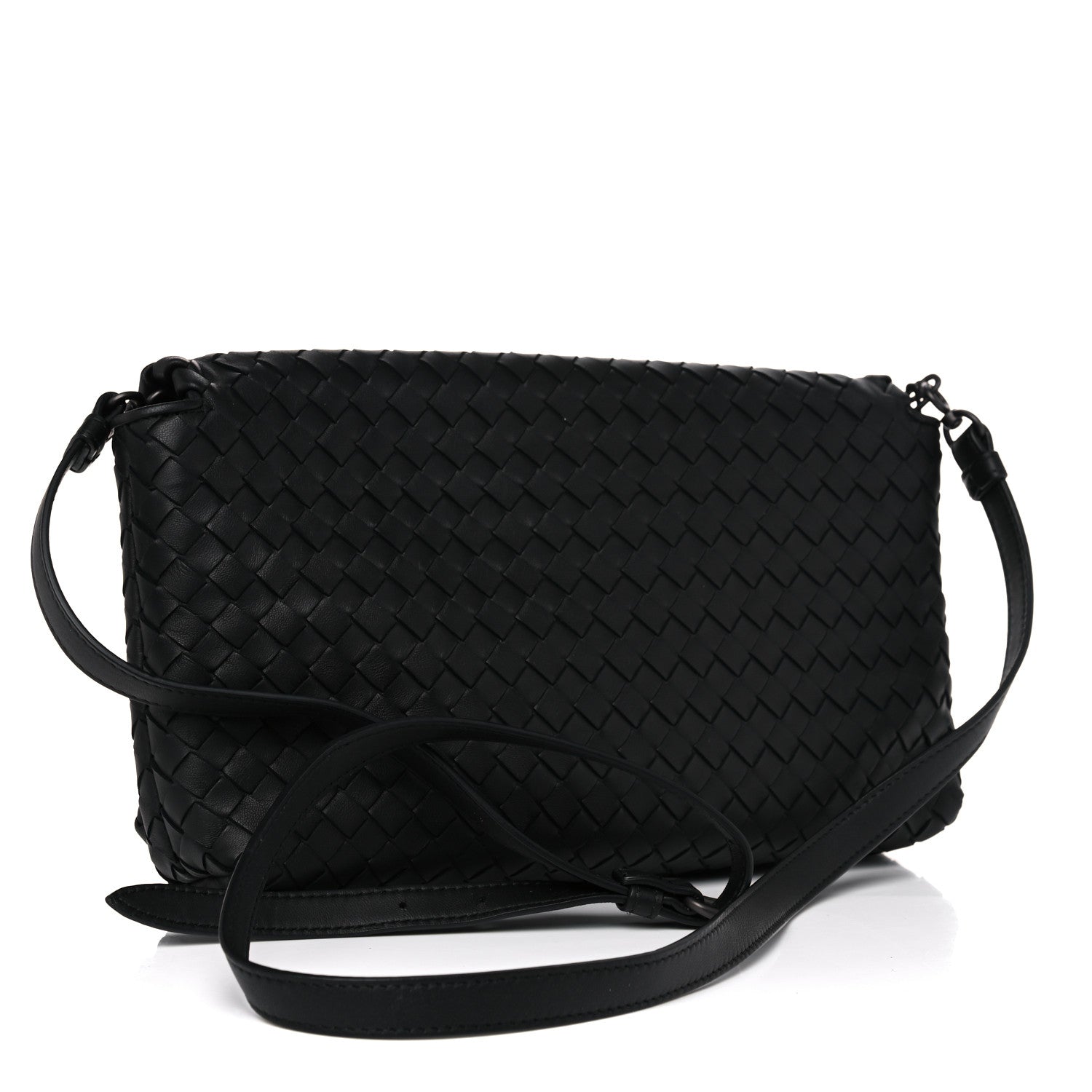 Bottega Veneta Nappa Intrecciato Dahlia Clutch Crossbody Black 3 of 10