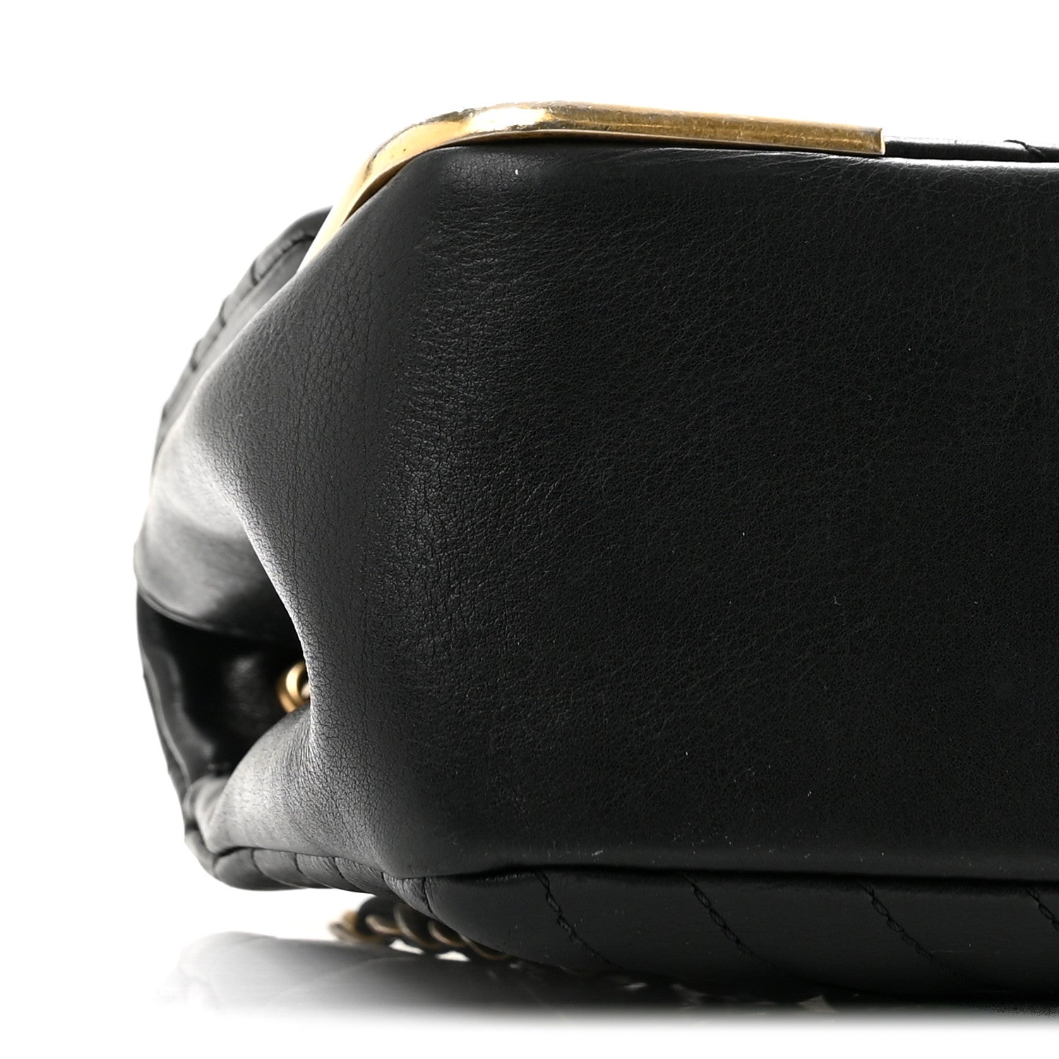 Chanel Calfskin Chevron Quilted Mini Rock The Corner Flap Black 9 of 13
