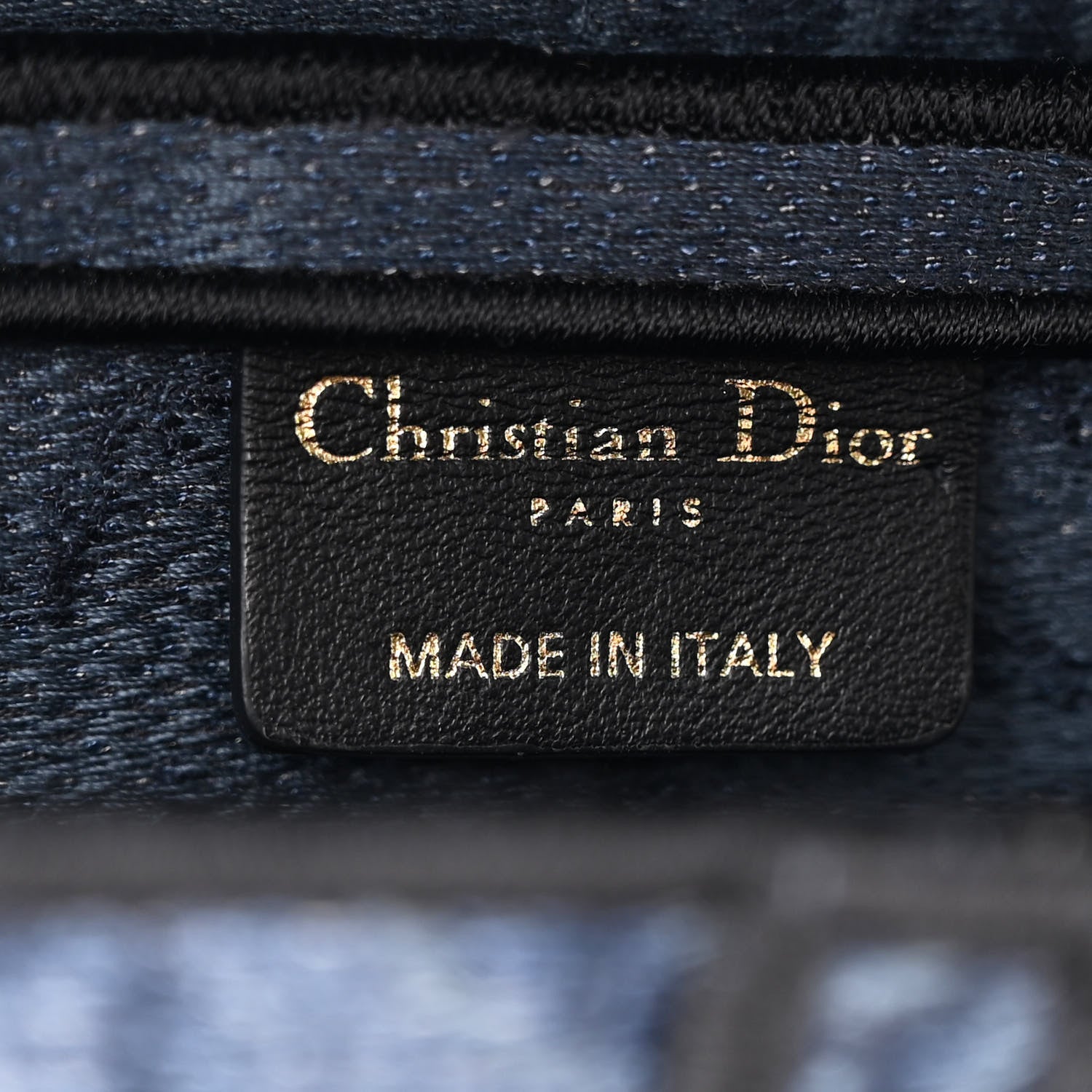 Christian Dior Canvas Embroidered Floral Saddle Bag Blue 6 of 12