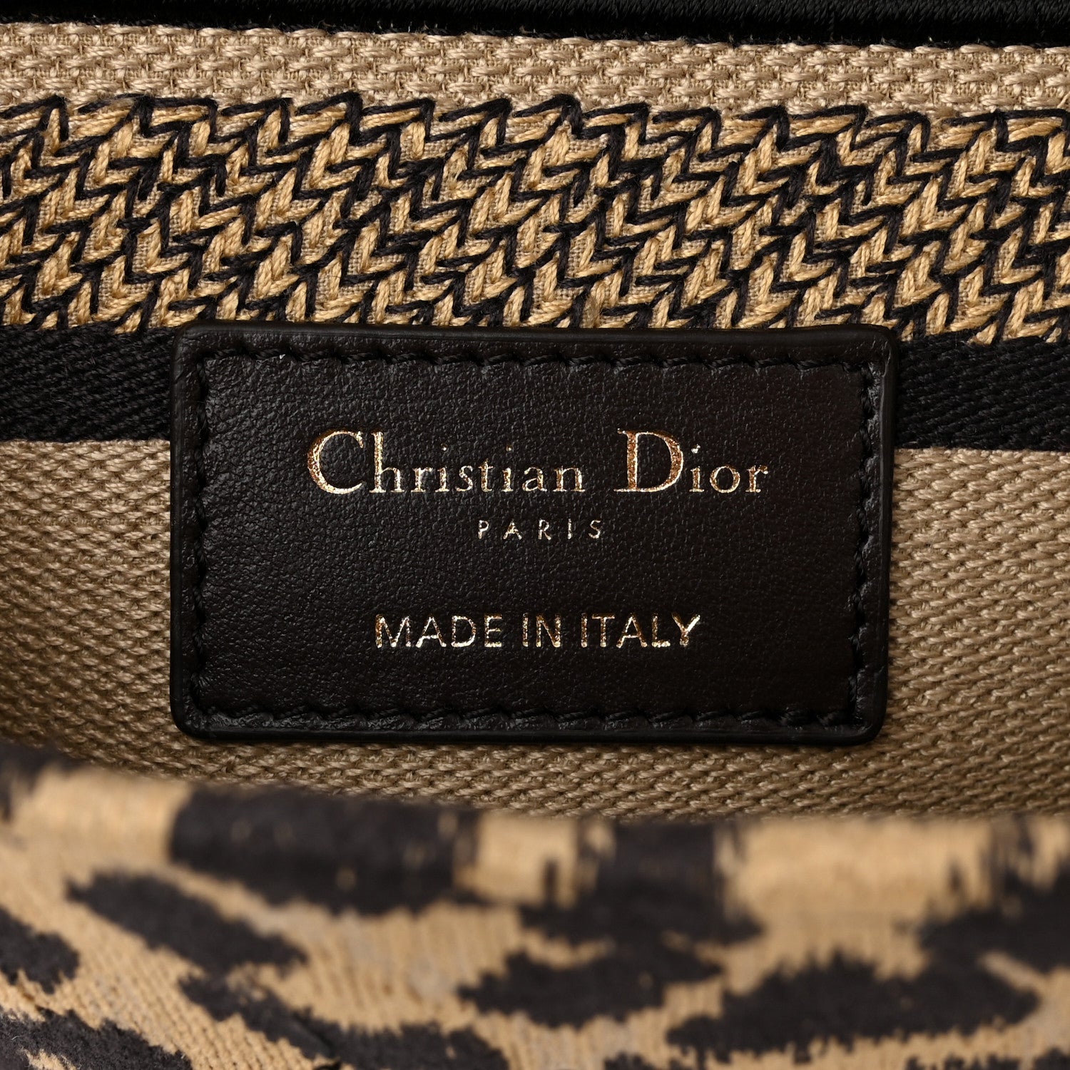 Christian Dior Canvas Medium Mizza Embroidered Lady D-Lite Beige Multicolor 6 of 12
