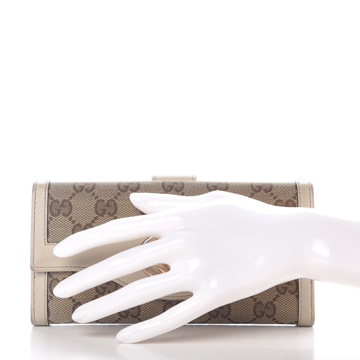 Monogram Margaux Calfskin Sukey Continental Organizer Wallet Beige Ebony Mystic White
