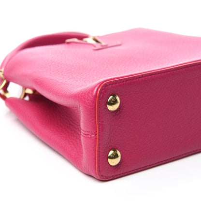 Louis Vuitton Taurillon Capucines BB Hibiscus Flamingo 6 of 10