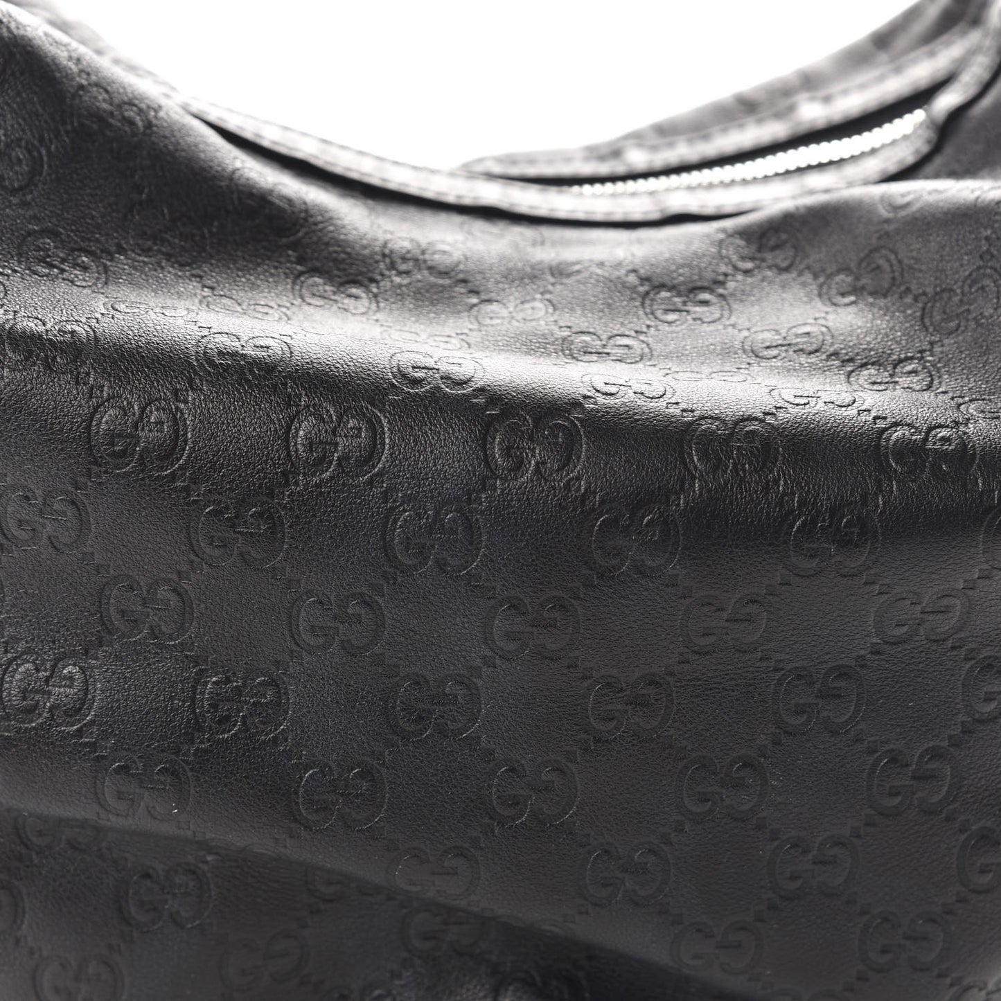 Guccissima Large Biba Hobo Black