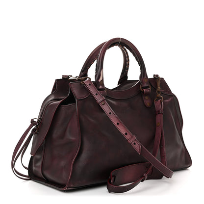 Balenciaga Used Calfskin Rust Hardware Neo Classic City Burgundy 3 of 15