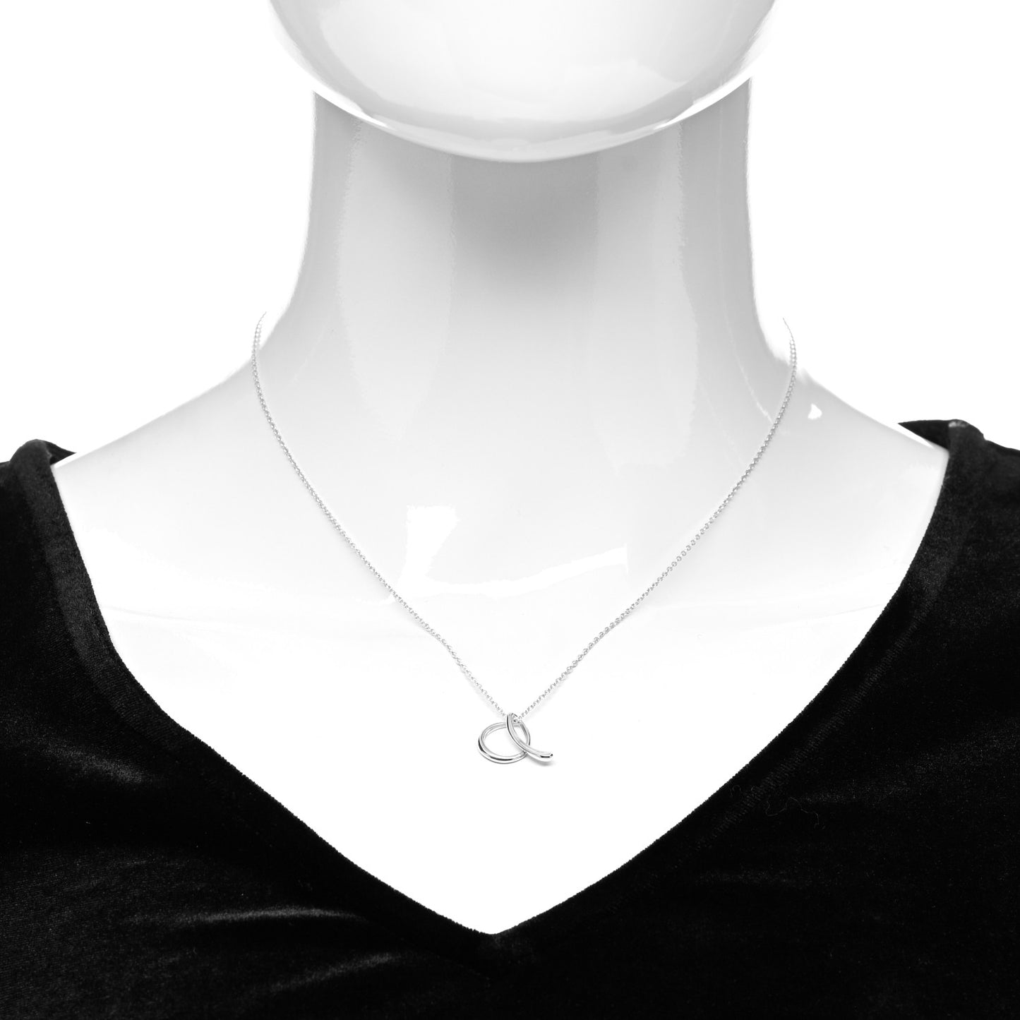 Sterling Silver Elsa Peretti Letter A Pendant Necklace
