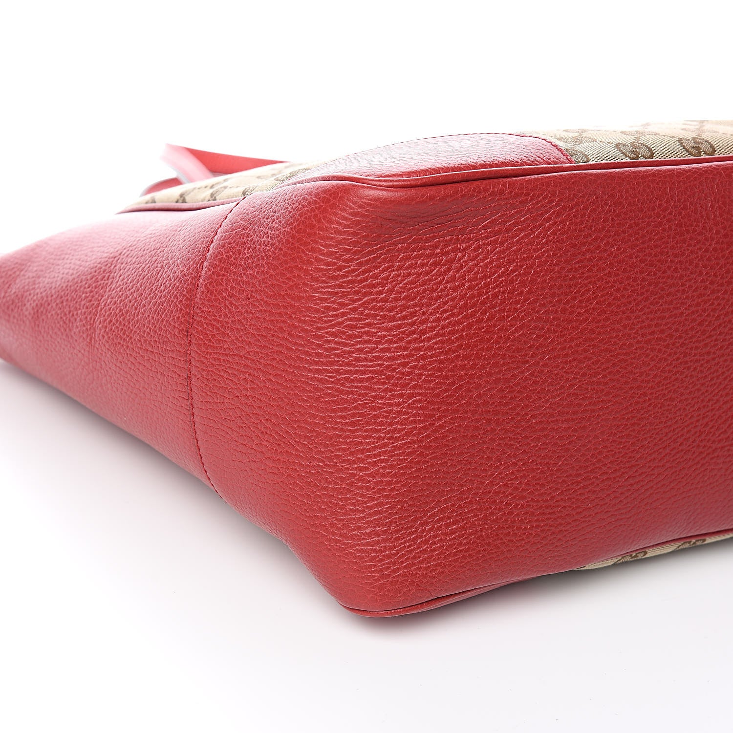 Gucci Monogram Bree Zippered Tote Beige Red 8 of 10