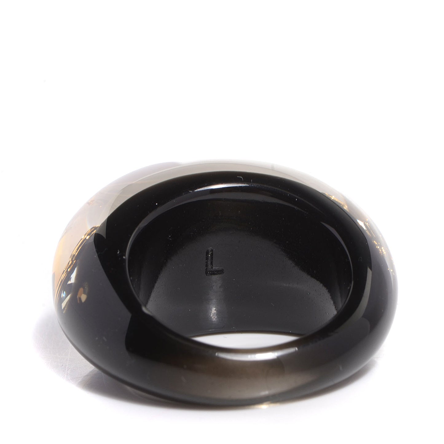 Resin Inclusion Ring Large 8 Black