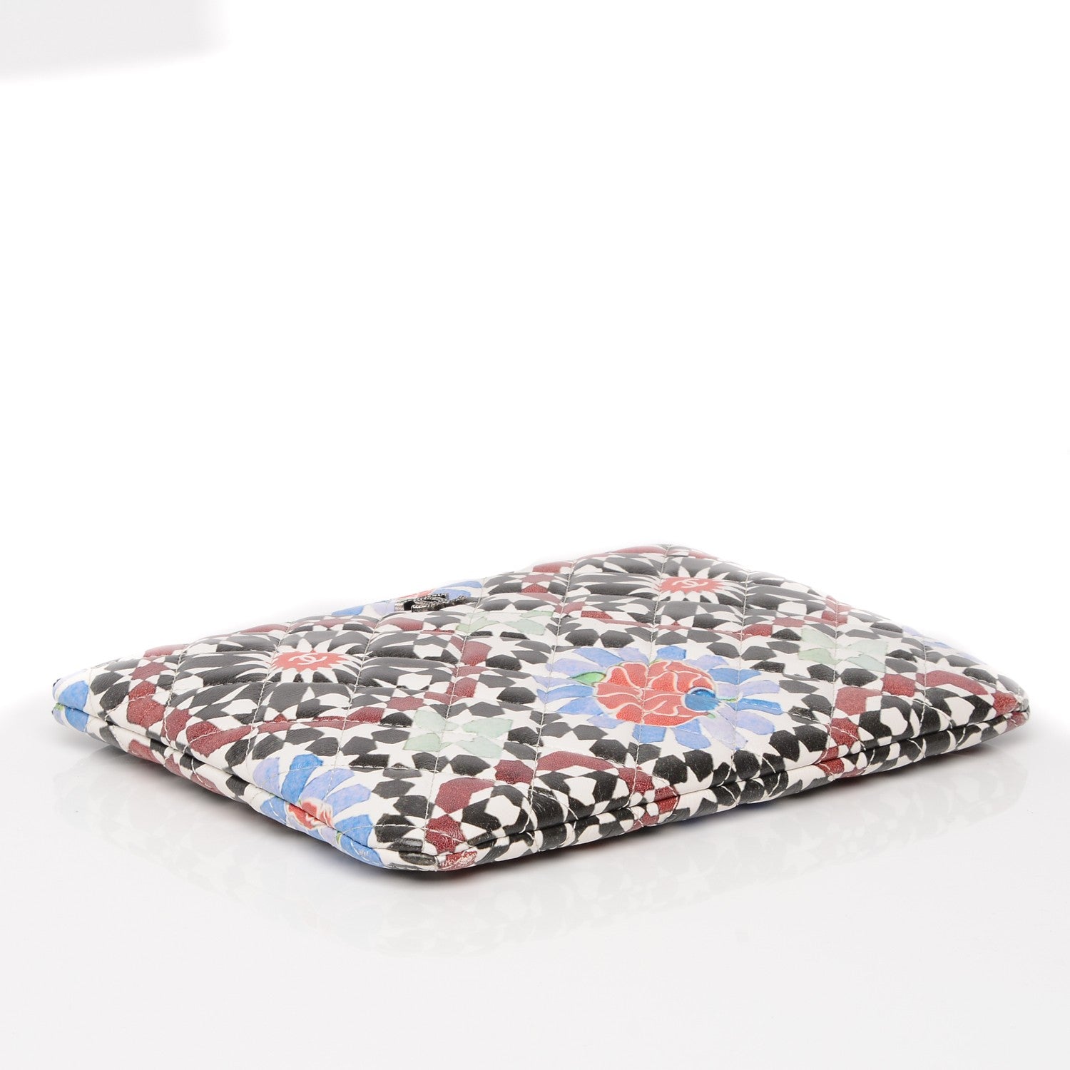 Chanel Glazed Lambskin Quilted Medium Paris Dubai Cosmetic Case Multicolor 4 of 7