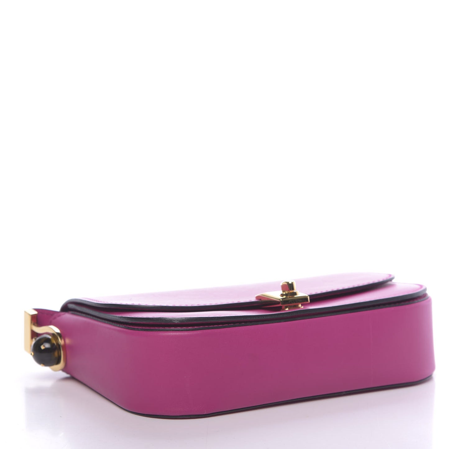 Vitello Turnlock Flap Shoulder Bag Deep Cyclamin