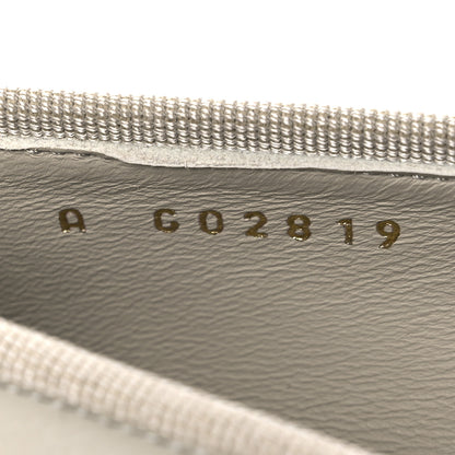 Chanel Lambskin Cap Toe CC Ballerina Flats 37.5 Light Gray Dark Gray 10 of 11