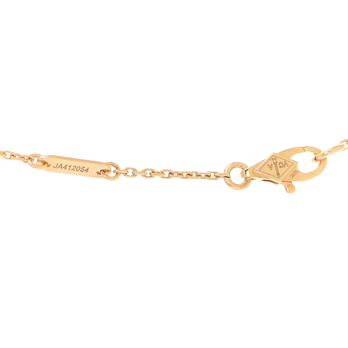 18K Yellow Gold Mother of Pearl Sweet Alhambra Pendant Necklace
