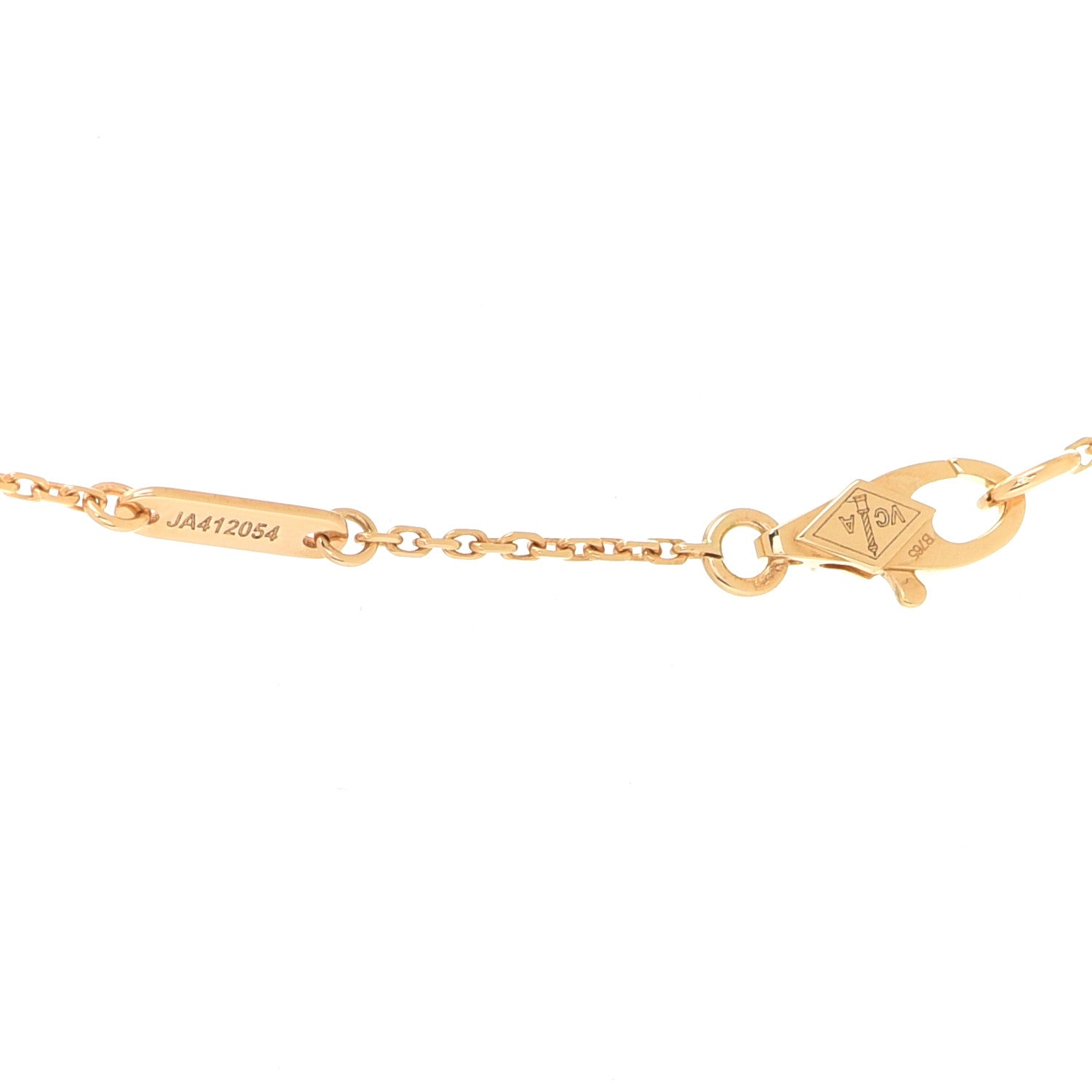 Van Cleef & Arpels 18K Yellow Gold Mother of Pearl Sweet Alhambra Pendant Necklace 4 of 6