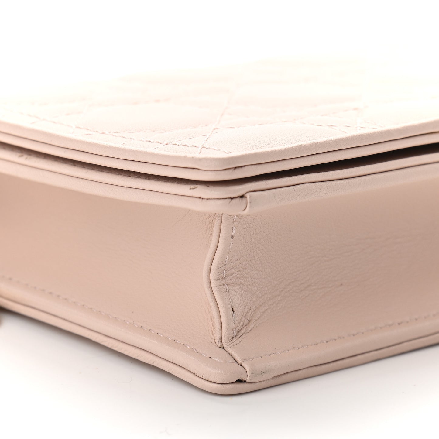 Lambskin Cannage Lady Dior Convertible Clutch Pink