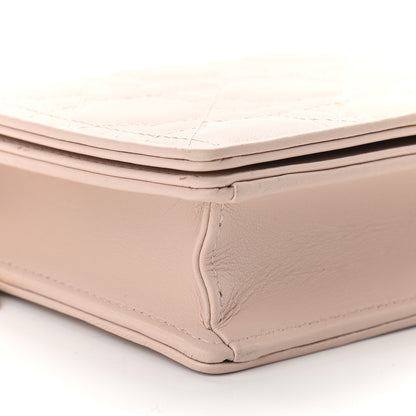 Christian Dior Lambskin Cannage Lady Dior Convertible Clutch Pink 6 of 10